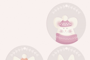 手绘老鼠卡通插画头像