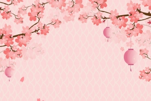 樱花季赏花背景图