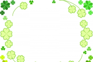 绿色春季四叶草框架