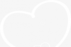 白色心形简笔 图