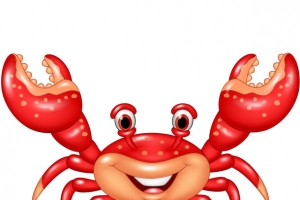 可爱卡通螃蟹插画可爱卡通螃蟹插