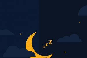 创意夜晚月亮PS源文件H5背景素材