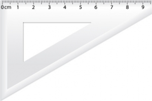 漂亮的透明三角尺文具