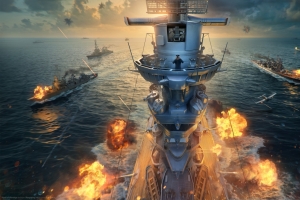 《战舰世界 World of Warships》大海 船 游戏原画4k壁纸