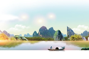 创意旅游桂林山水甲天下海报