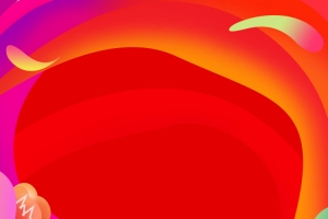 红色喜庆流体渐变周年庆背景