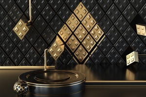C4D，黑金，舞台，高端