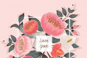 插画素材婚礼花卉矢量16