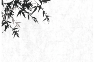 水墨中国风泛舟书签矢量