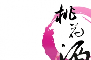 水墨圆圈彩色十里春风桃花源