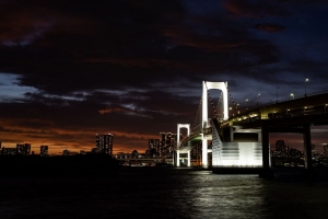 桥梁 河流 城市 黑暗 背光 建筑 4k壁纸 3840x2160