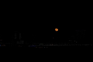 月亮 满月 夜城 夜 4k壁纸 3840x2160