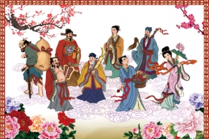 中国年画八仙过海图片