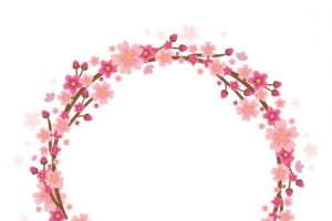 春天粉色桃花边框