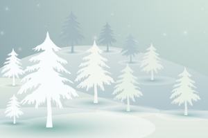 冬季浪漫唯美雪景banner背景