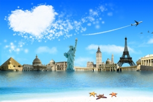 夏天旅游背景