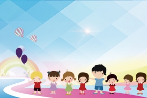 小学校幼儿园开学典礼舞台背景素材