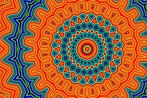 分形 图案 线条 明亮 橙色 4k壁纸 3840x2160