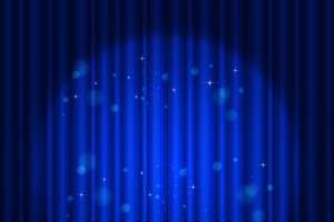 蓝色魔术表演舞台矢量背景