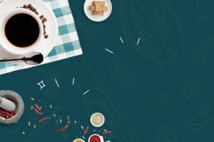 蓝色黑板简约美食盖浇饭电商banner