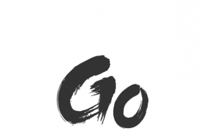 GO黑色毛笔艺术字