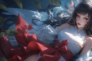 水 唯美 动漫美女 阿狸 3440x1440带鱼屏壁纸