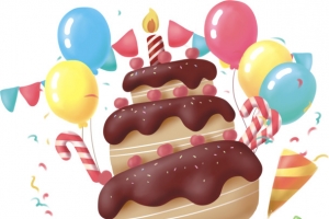 生日蛋糕绘画