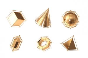 金色几何元素体