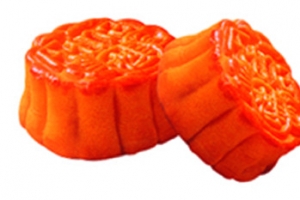 橘红色月饼美味中秋