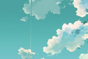 蓝天白云彩绘高清场景