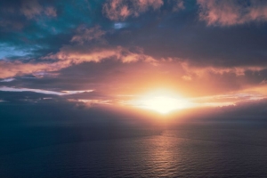 海洋 日落 地平线 天空 云 阳光 纽波特海滩 加利福尼亚 4k壁纸 3840x2160