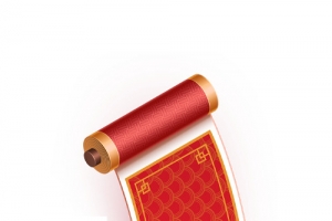 卷轴，对联，复古，中联