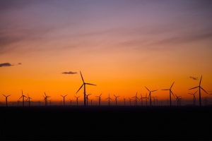 夕阳黄昏风车高清PNG透明背景摄影风景设计素材免费下载