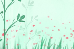 二十四节气立春绿色简约手绘banner