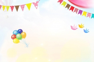 卡通儿童生日派对背景