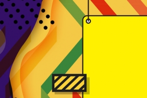 黑色星期五时尚波普风格黄色banner