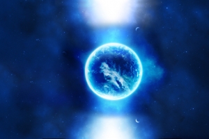 蓝色神秘宇宙地球