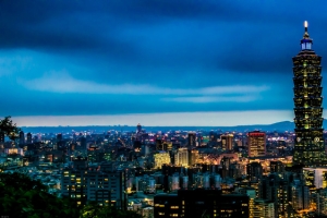 台北城市夜景背景