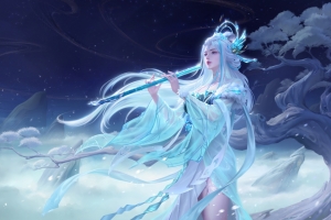 王者荣耀 露娜世冠皮肤-霜月吟 海报4K高清壁纸3840x2400