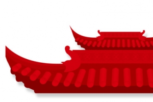 插画宫殿屋檐