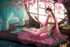 三国杀 玉脂牵芯SP貂蝉4k高清壁纸