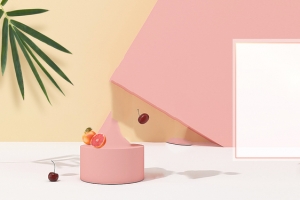 简约清新化妆品大促banner
