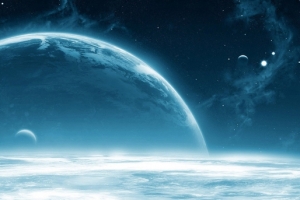 月球星际宽屏背景
