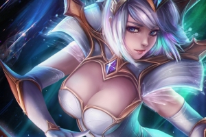 LOL 英雄联盟 大元素使拉克丝 光辉女郎 性感 4k动漫壁纸