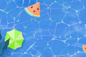 童趣卡通夏季促销banner背景