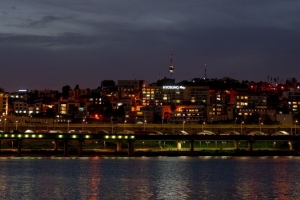 夜城 建筑 灯光 眩光 夜 4k壁纸 3840x2160