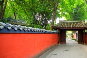 中国风红色围墙 寺院风景3440x1440壁纸