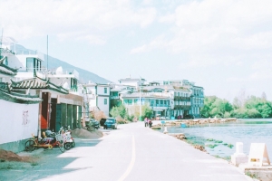 农村小镇背景banner装饰