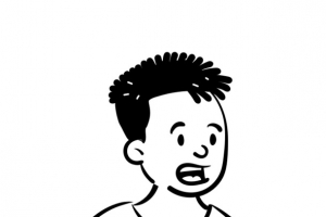 手绘线稿人像
