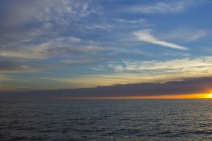 日落 地平线 大海 天空 云 4k壁纸 3840x2160